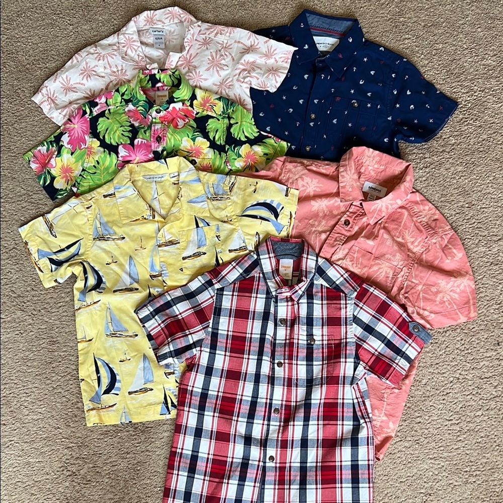 Kids' Multicolor Short Sleeve Shirt Set